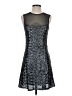 Nicole Miller Metallic Silver Cocktail Dress Size 4 - photo 1