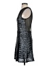 Nicole Miller Metallic Silver Cocktail Dress Size 4 - photo 5