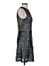 Nicole Miller Metallic Silver Cocktail Dress Size 4 - photo 4