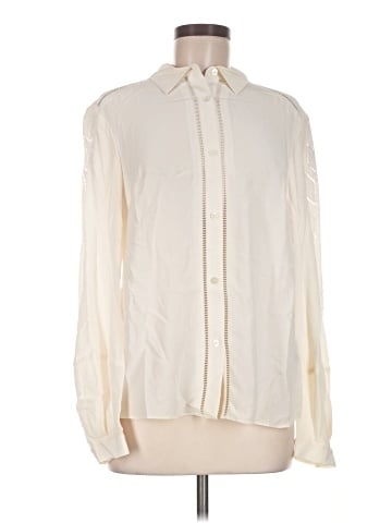 Rachel Roy Long Sleeve Silk Top (view 1)