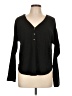 colsie Black Long Sleeve Henley Size L - photo 1