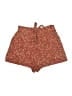 Pink Rose 100% Rayon Floral Red Shorts Size L - photo 1