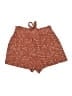 Pink Rose 100% Rayon Floral Red Shorts Size L - photo 2