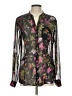 Kut from the Kloth Floral Black Long Sleeve Blouse Size L - photo 1