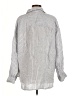 Babaton 100% Linen Stripes Silver Long Sleeve Blouse Size M - photo 2