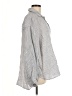 Babaton 100% Linen Stripes Silver Long Sleeve Blouse Size M - photo 4