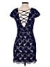 Soieblu 100% Polyester Stars Blue Cocktail Dress Size M - photo 2