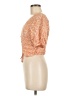 H&M 100% Viscose Orange Short Sleeve Top Size M - photo 5