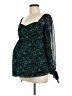 Ingrid + Isabel 100% Polyester Teal Long Sleeve Blouse Size Med (2) - photo 1