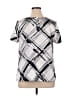 Lane Bryant 100% Polyester Silver Short Sleeve Blouse Size 14 - 16 Plus - photo 2