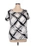 Lane Bryant 100% Polyester Silver Short Sleeve Blouse Size 14 - 16 Plus - photo 1