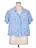 Disney 100% Lyocell Blue Short Sleeve Blouse Size 1X - photo 1