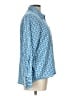 Zara Print Blue Long Sleeve Blouse Size L - photo 4