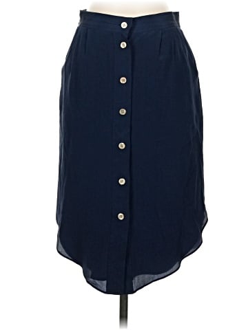 Madewell Silk Island Button-Front Skirt (view 1)