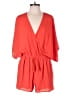 Talula 100% Polyester Solid Orange Romper Size M - photo 1