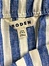 Boden 100% Linen Stripes Blue Shorts Size 16 - 18 - photo 3
