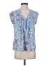 Daniel Rainn 100% Polyester Blue Short Sleeve Blouse Size S (petite) - photo 1
