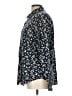 L.L.Bean 100% Cotton Floral Blue Long Sleeve Blouse Size L - photo 5