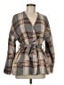 Kal Rieman Plaid Gray Wool Coat Size M - photo 1