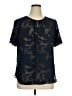 Van Heusen 100% Polyester Camo Black Short Sleeve Blouse Size XL - photo 1