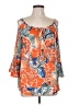 Peter Nygard 100% Polyester Orange 3/4 Sleeve Blouse Size 12 - photo 1