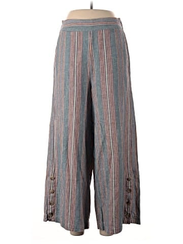 Madewell Tall Side-Button Huston Pull-On Crop Pants in Rainbow Stripe (view 1)