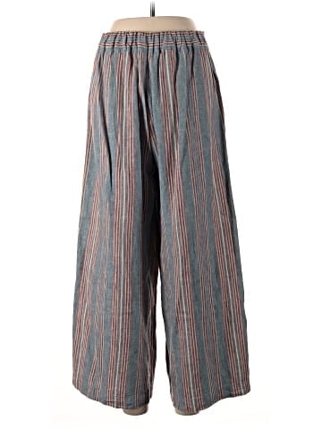 Madewell Tall Side-Button Huston Pull-On Crop Pants in Rainbow Stripe (view 2)