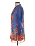 Hale Bob Blue 3/4 Sleeve Blouse Size XS - photo 5