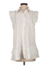 Anthropologie White Sleeveless Button-Down Shirt Size S - photo 1