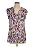 CAbi 100% Polyester Purple Short Sleeve Blouse Size S - photo 1