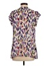 CAbi 100% Polyester Purple Short Sleeve Blouse Size S - photo 2