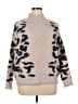 Evolution by Cyrus Animal Print Tan Turtleneck Sweater Size 1X - photo 1