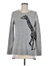Peck & Peck 100% Cashmere Animal Print Silver Cashmere Pullover Sweater Size M - photo 1
