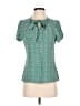 Boden 100% Viscose Teal Short Sleeve Blouse Size 4 - photo 1