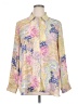 Rose + Olive 100% Polyester Paisley Yellow Long Sleeve Blouse Size XL - photo 1
