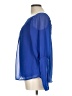 Theme 100% Polyester Blue Long Sleeve Blouse Size L - photo 5