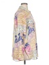 Rose + Olive 100% Polyester Paisley Yellow Long Sleeve Blouse Size XL - photo 4