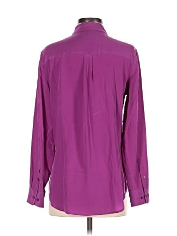 Equipment Long Sleeve Silk Top (view 2)