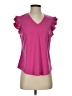 Adrianna Papell Pink Short Sleeve Top Size S - photo 1