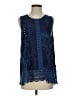 Johnny Was 100% Rayon Blue Sleeveless Blouse Size S - photo 1