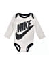 Nike 100% Cotton Graphic Gray Long Sleeve Onesie Size 3-6 mo - photo 1