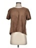 BCBGMAXAZRIA Brown Short Sleeve Top Size S - photo 1