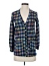 Agnes & Dora Plaid Blue Long Sleeve Blouse Size XS - photo 1