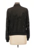 Zara 100% Polyester Metallic Black Track Jacket Size L - photo 2
