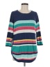 Allison Daley Stripes Teal Pullover Sweater Size M - photo 1