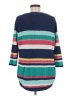Allison Daley Stripes Teal Pullover Sweater Size M - photo 2