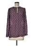 Massimo Dutti 100% Silk Paisley Purple Long Sleeve Henley Size 6 - photo 1