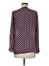 Massimo Dutti 100% Silk Paisley Purple Long Sleeve Henley Size 6 - photo 2
