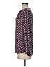 Massimo Dutti 100% Silk Paisley Purple Long Sleeve Henley Size 6 - photo 5