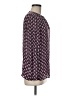 Massimo Dutti 100% Silk Paisley Purple Long Sleeve Henley Size 6 - photo 4